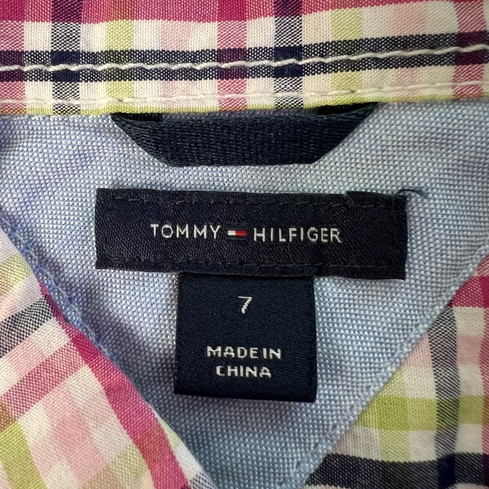 TOMMY HILFIGER CREW CUTS Dress Shirts Boys Size 7 Button Down Long Sleeve SPRING - Picture 8 of 8